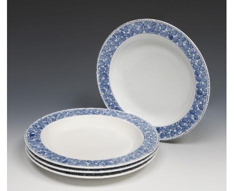 4er Satz Jugendstil-Dessertteller. Meissen. 1924-1934. Modell von.                     RIEMERSCHMID,             Richard    ø