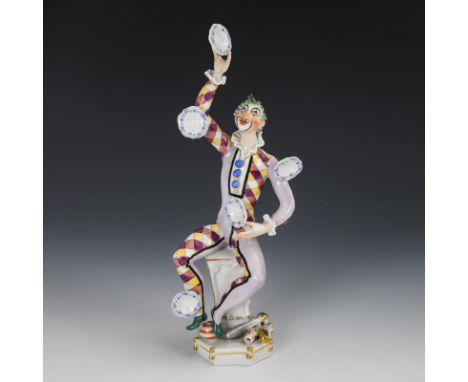 Jongleur. Meissen. Schwertermarke, Jahreszeichen 1976, 1. Wahl. Modell-Nr.: 60460. Entwurf: 1976.                     STRANG,