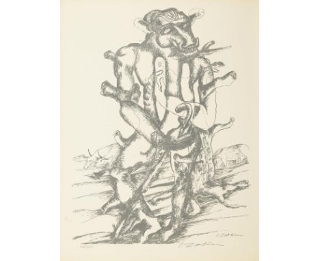                     ZADKIN,             Ossip(1888 - 1967)    Euripides - Die Arbeiten des HeraklesLithografie auf Zerkall Bü