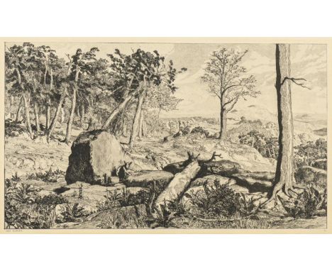                     KLINGER,             Max(1857 - 1920)    "Simplicius in der Waldeinöde"Radierung. Im Druck bezeichnet. Au