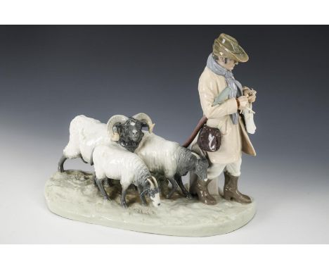 Jugendstil-Schäfergruppe. Meissen. Knaufschwerter, 1908-1924, 1. Wahl. Bezeichnet. Modell-Nr.: Y 155. Entwurf: 1908.         