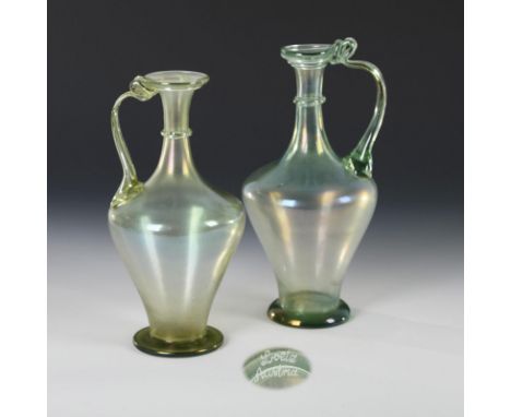 2 Krüge Felmer-Glas. Ludwig Felmer Glas & Porcellanwaaren Handlung. 1x Ätzmarke Loetz. Ende 19. Jh./Anfang 20. Jh.           