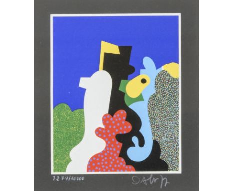                     ALT,             Otmar(geboren 1940)    Moderne FarbkompositionSiebdruck. 1971(?). 13 x10 cm. Gerahmt & h