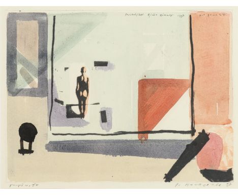                     MACKENSEN,             Gerd(1949 - 2023)    "Variante Das blaue Zimmer" 1997 mit g...."Kaltnadelradierung