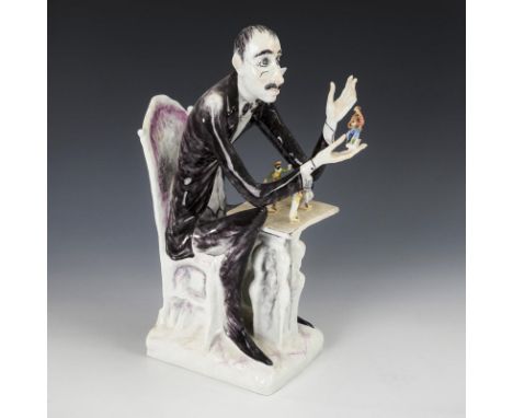 "Der Sammler". Meissen. Schwertermarke, Jahreszeichen 1991(sic!), 2 Schleifstriche. Monogrammiert. Modell-Nr.: 73530. Entwurf