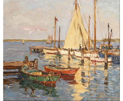                     GRUBER-GLEICHENBERG,             Franz(1886 Bad Gleichenberg - 1940 ebd.)    "Segelboote"Rechts unten sig