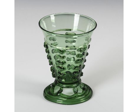 Seltenes Felmer-Glas "Weinbecher". Wohl Regenhütte, Bayerischer Wald (Ausführung), 1895/1900. Modell-Nr.: 9487.              