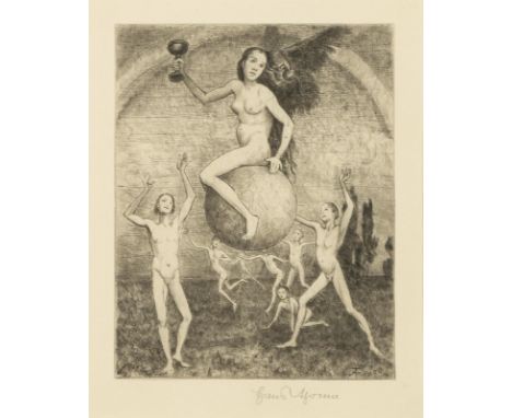                     THOMA,             Hans(1839 - 1924)    "Das Glück"Radierung. Bleistiftsignatur, in der Platte monogrammi