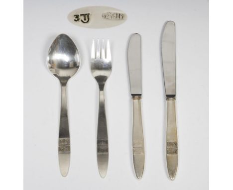 Baltisches Silber-Besteck. Tallinn Jewelery Factory.             916er Silber (88 zolotniki). Länge: 19-23,5 cm. 1123 Gramm (