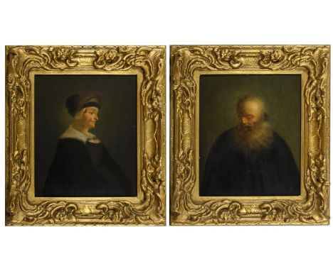                     DIETRICY,             Christian zugeschrieben(1712 Dresden - 1774 Weimar)    Bildnispendants 18. Jh.Öl/Ho