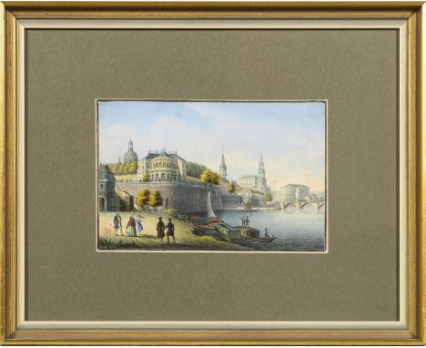             5 Ansichten - DresdenHandkolorierte Lithografien. Wohl Mitte 19. Jahrhundert. Ca. 11,5 x 17 cm. Gerahmt & hinter 