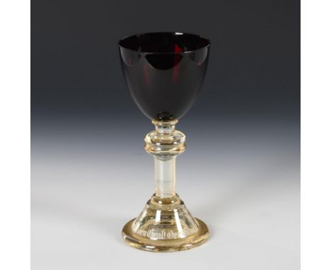 Graalspokal-Logenglas. Josephinenhütte. Gräflich Schaffgotsch'sche Josephinenhütte, Schreiberhau, um 1912. Entwurf: um 1912. 