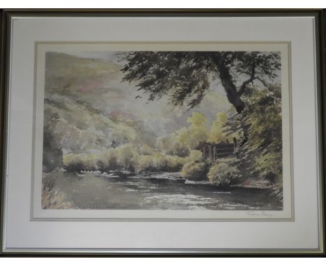 SIDNEY PERRIN SIGNED PRINT 'ON THE BARLE' EXMOOR 