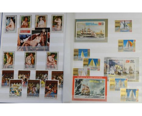 STAMPS - STOCKBOOK GUINEA EQUATORIAL SETS + M/F/U 1970'S 