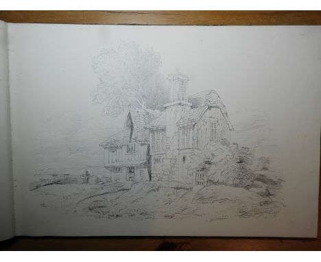 F.G.CLARKE 1891 SKETCH BOOK MAJORITY RURAL DWELLINGS 