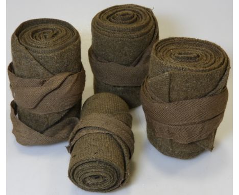 3 PAIRS & A SINGLE ARMY PUTTIES 