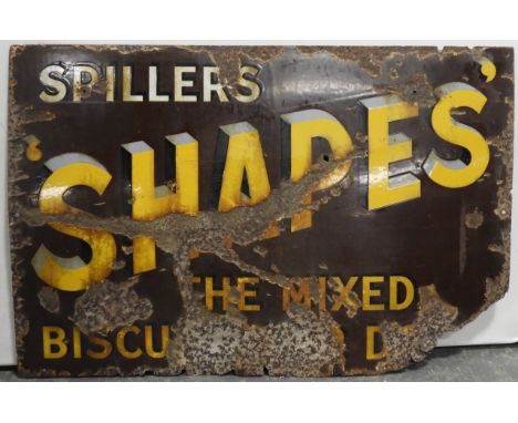 ENAMEL SIGN - SPILLERS SHAPES 30X20' 