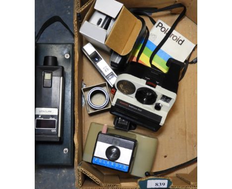 POLAROID CAMERAS, DIGITAL TACHOMETER &amp; CAMERA CASES