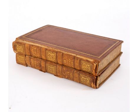 Bewick (Thomas) British Birds, two volumes, 1826, 8vo, contemporary russia gilt, m.e. very worn, backs defective, bookplate o