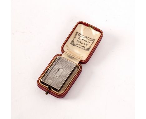 A William IV book form silver vinaigrette, T &amp; P, Birmingham 1832, with pierced gilt grille, 33mm high, approximately 16g