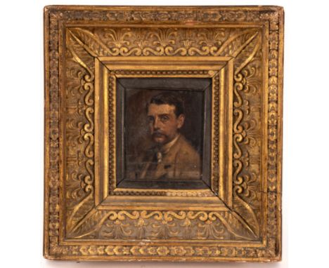 19th Century Continental School/Portrait of a Gentleman/oil on panel, 8.5cm x 7cm/in an Empire period gilt frame
