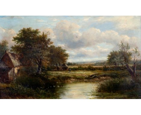 Joseph Thors (Dutch 1835-1884)/Near Abingdon/signed/oil on canvas, 44.5cm x 76.35cm CONDITION REPORT: Small patch to centre r