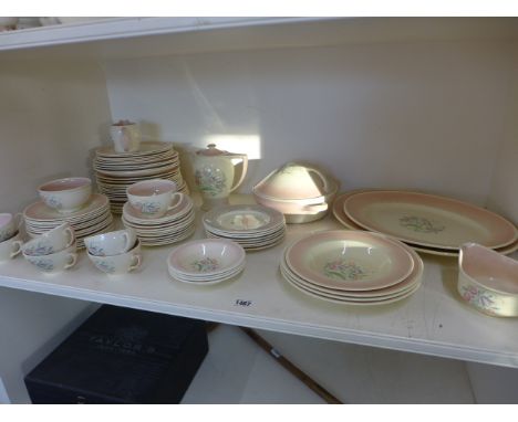 A Susie Cooper tea/coffee service, various condition and other similar Susie Cooper pieces - approx 80 pieces 