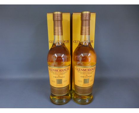 Two boxed bottle of ten year old Glenmorangie Scotch Malt Whiskey - both 70cl - both un opened