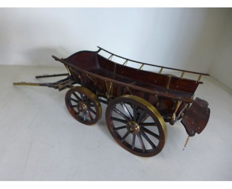 A hand built model of a four wheel cart - Length 46cm - good condition