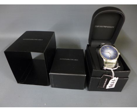 A Emporio Armani AR 2472 stainless steel quartz chronograph Gent's wristwatch in new unused condition with box and manual 