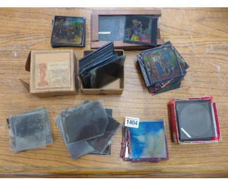 A collection of assorted lantern slides including Peter Pan, Boer War, Zoo animals etc