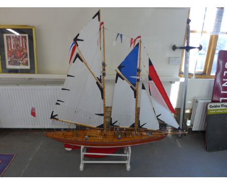 A hand built model Pond Yacht - Alison - twin masted 
