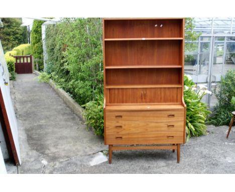 A vintage Danish room divider bookcase/bureau by Bornholm Mobler.* Please Note: A further 500 lots from this sale (which are 