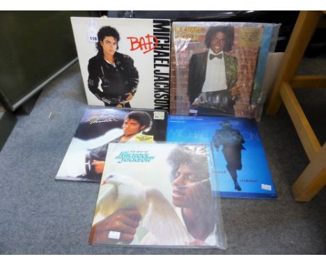 Five Michael Jackson LP's Off the wall (gate fold lyric) with original inner sleeve, The Best Of with original inner sleeve, 