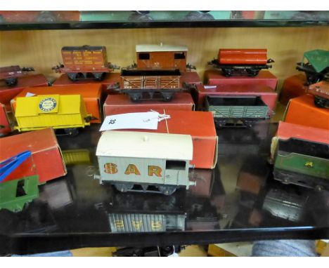 A quantity of various 1950s boxed O gauge Hornby freight stock comprising Goods Brake Van NE 10T 22604 (R164); Goods Brake Va