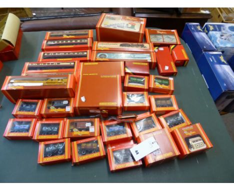 A large quantity of various boxed "Hornby Railways" OO Gauge scale models & accessories comprising:  R.053 LNER Class B17 Loc