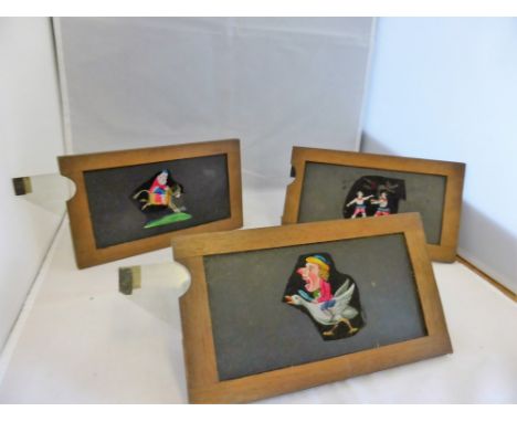 Wood framed magic lantern coloured slides x21 x1 a/f, rectangular coloured slides x12, square colour slides x 24, square b/w 