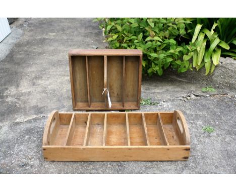 Two vintage cutlery/kiosk trays.* Please Note: A further 500 lots from this sale (which are not available for live bidding) c