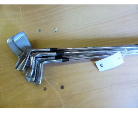 Set of vintage MacGregor "Tourney CF4000, PT2" irons owned by former Ryder cup player (1975) Norman Wood right handed, consis