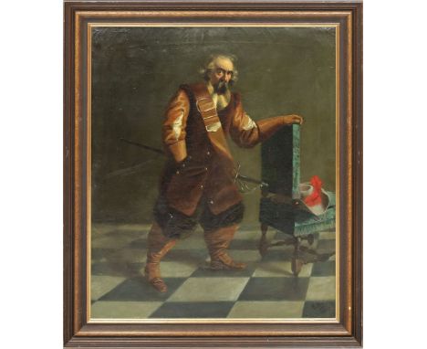Brausewetter, Otto (1835 Zalewo - Berlin 1904) Darstellung eines Musketiers. Öl/Lwd. (l. rest.), re. u. monog. und dat. 1857,