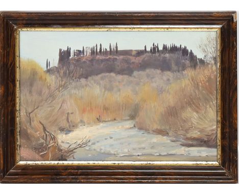 Bluth, Manfred (1926 Berlin 2002) "Montorio", so li. u. im Werk betitelt bzw. Ortsbez. Öl/Platte, li. u. dat. 7.III.(19)81. C