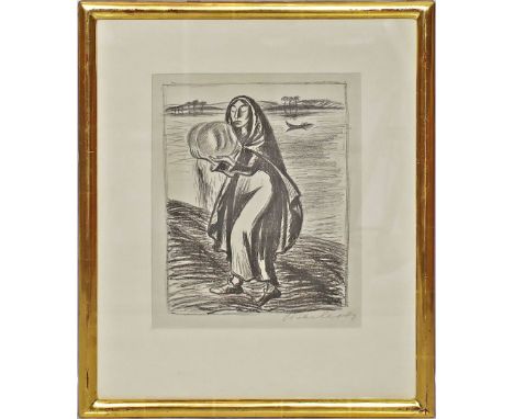 Barlach, Ernst (1870 Wedel - Rostock 1938) "Legende I (Die Wasserkugeln)". Aus der Folge "Goethe / Ausgewählte Gedichte" (192