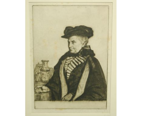 William Strang RA (Scot 1859-1921) - Portrait of a lady (Mrs W Y MacGregor), etching, signed in pencil to the margin, 25 x 17