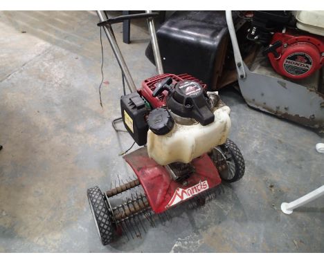Mamtis scarifier with Honda GX25 engine. Not available for in-house P&amp;P, contact Paul O'Hea at Mailboxes on 01925 659133 