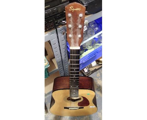 Squier acoustic guitar. Not available for in-house P&amp;P, contact Paul O'Hea at Mailboxes on 01925 659133 