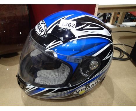 Vemar motor cycle helmet size M. Not available for in-house P&amp;P, contact Paul O'Hea at Mailboxes on 01925 659133 