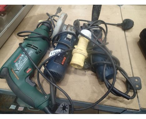 Quantity of Bosch power tools (3). Not available for in-house P&amp;P, contact Paul O'Hea at Mailboxes on 01925 659133 