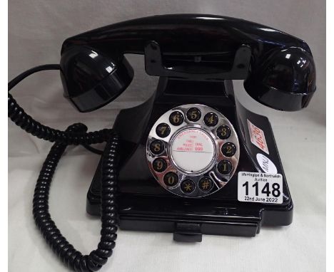 Black, Carrington a push button telephone in 1920s styling, compatible with modern telephone banking and any standard analogu