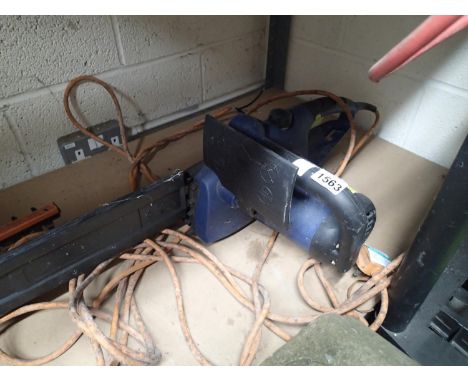 Challenge Xtreme GCS350W electric chainsaw. Not available for in-house P&amp;P, contact Paul O'Hea at Mailboxes on 01925 6591