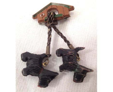 Unusual costume jewellery scotty dog brooch. P&amp;P Group 1 (£14+VAT for the first lot and £1+VAT for subsequent lots) 